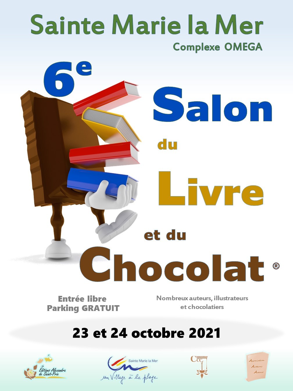 Affiche_provisoire_2021_-_6e_Salon_du_livre_et_du_chocolat_-_Sainte_Marie_la_Mer